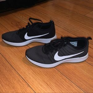 Black Nike running shoes